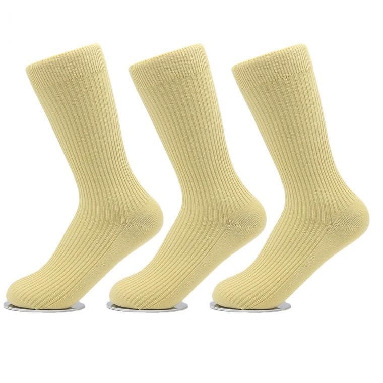 남성 가는 골지 빅사이즈 장목 양말 버터컵 3켤레 280-330mm