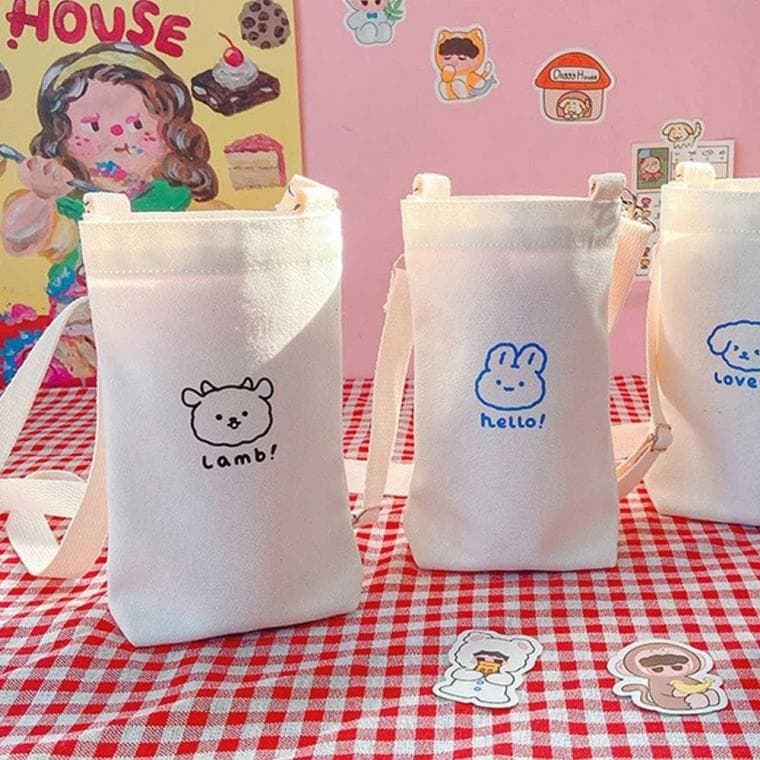 가방 숄더 에코 백 크로스 캔버스 용 텀블러 휴대