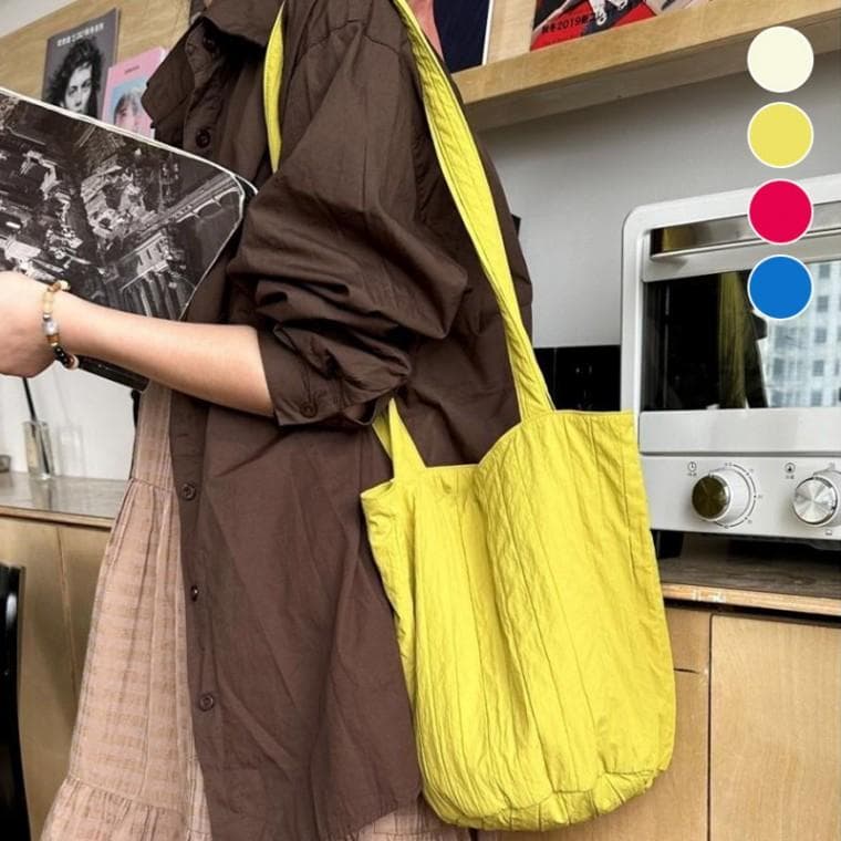 컬러풀 비비드 어깨 끈 긴 롱 숄더백