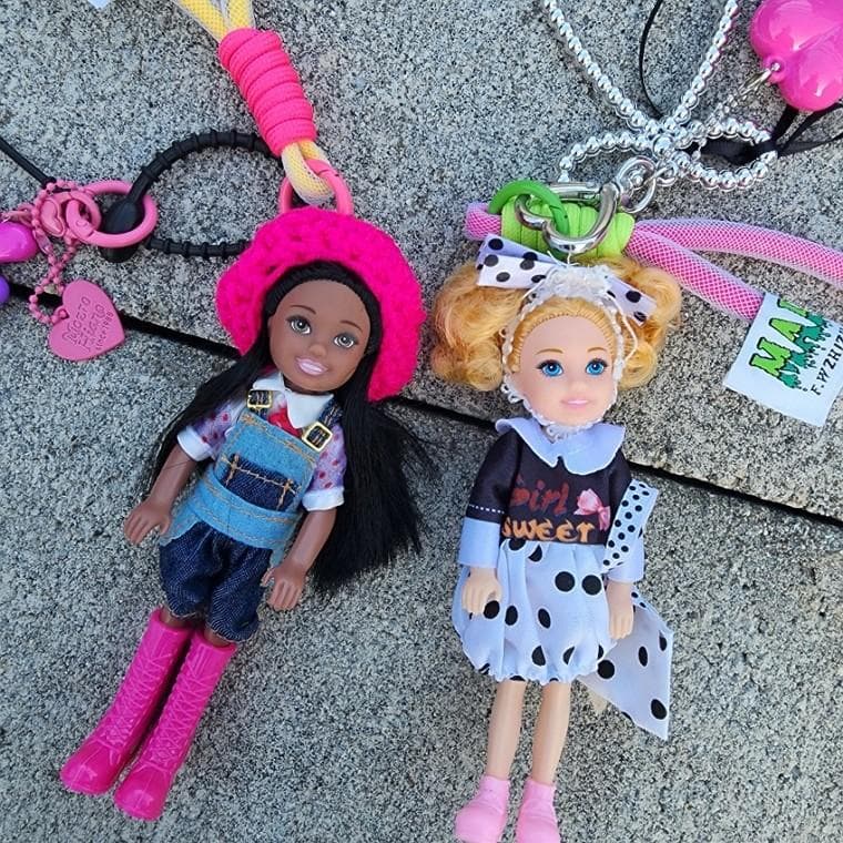 레트로 빈티지 핸드메이드 인형키링 가방꾸미기