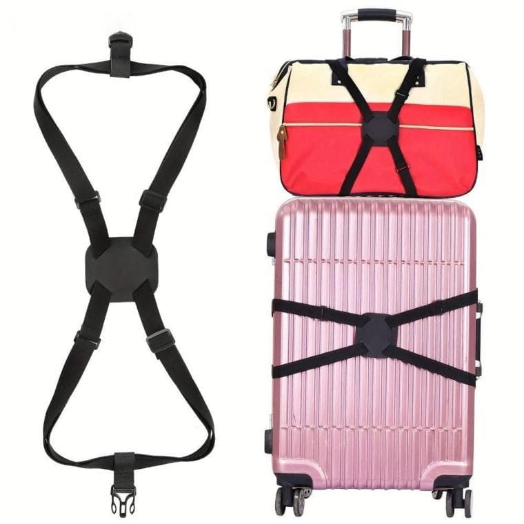 가방 고정 벨트 수화물 스트랩 캐리어 용품 십자형 밴드 여행용 스트렙끈