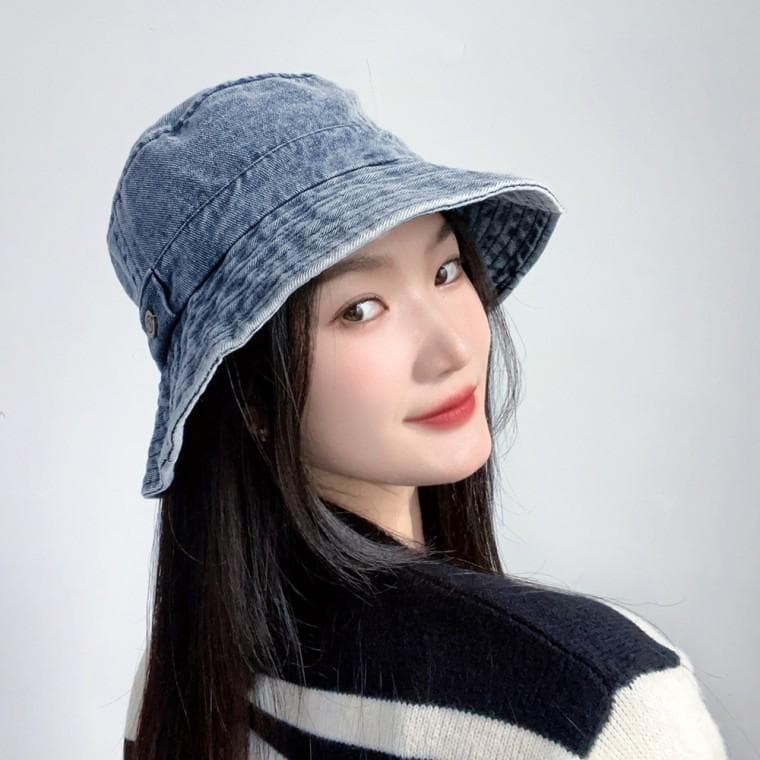 뉴에프 데님 버킷햇(중청) 벙거지