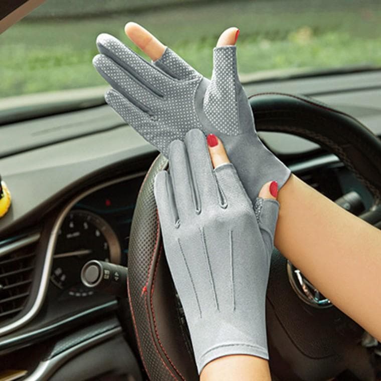 편한밀착 2컷 오픈 여성 스포츠장갑 헬스장갑(그레이)