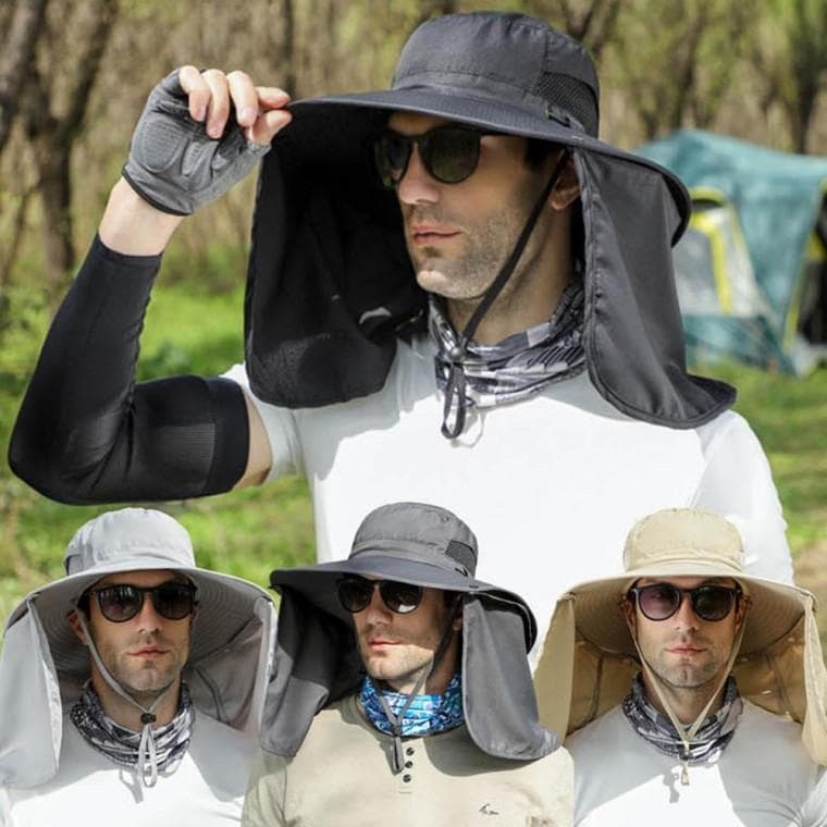 남여 공용 넥보호 챙모자 챙넓은 그늘막 캠핑룩