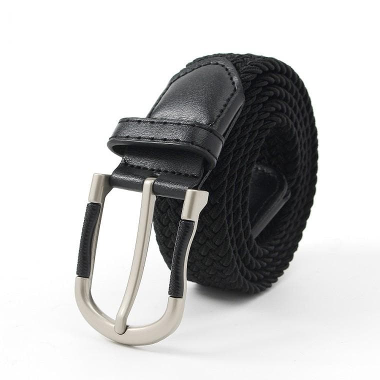 고탄성 패브릭 꽈배기 벨트 캐주얼 허리띠 (블랙)