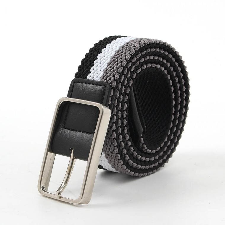 삼색 핀버클 패브릭 벨트 허리띠 (블랙) (버클B)