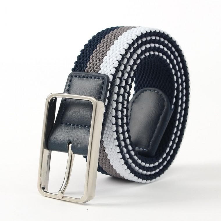 삼색 핀버클 패브릭 벨트 허리띠 (블루) (버클B)