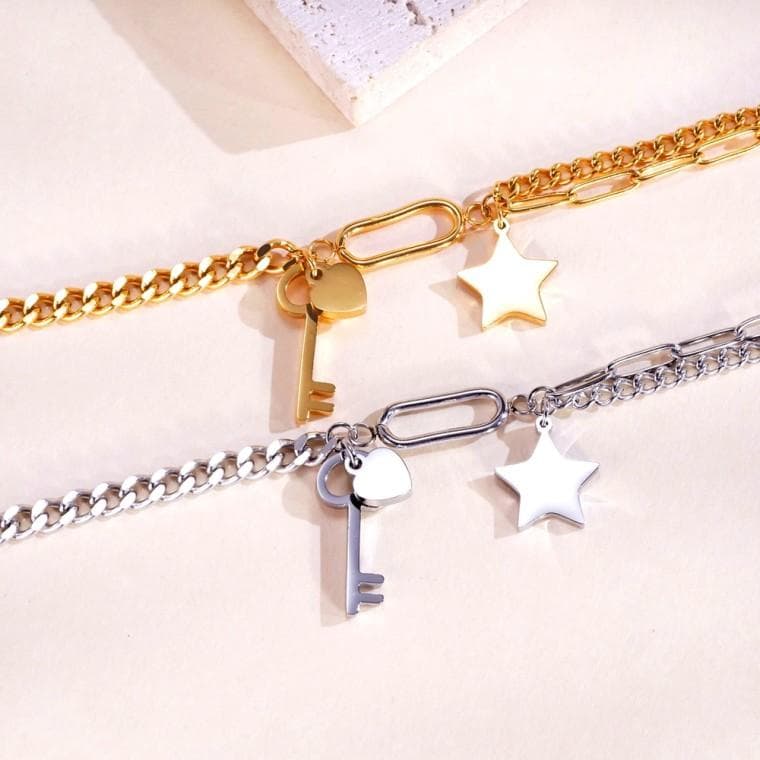 여자친구팔찌 체인 화이트데이 선물 악세사리 주얼리 써지컬스틸