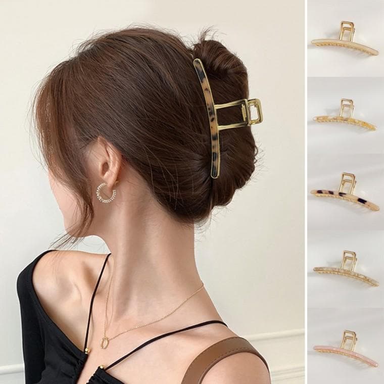 일자 마블 자개 집게핀 데일리