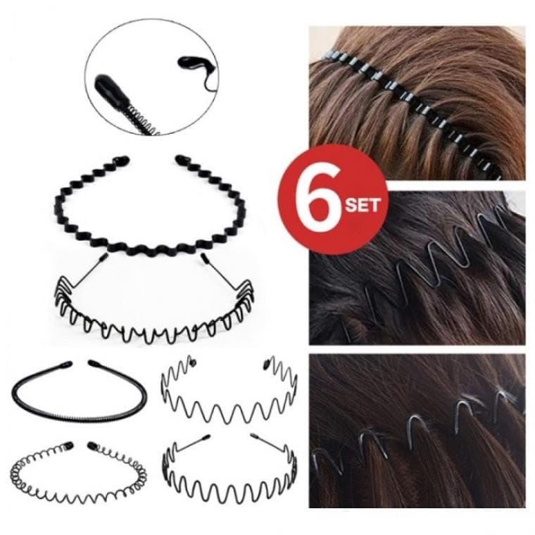 경량 스프링 머리띠 6개세트 데일리