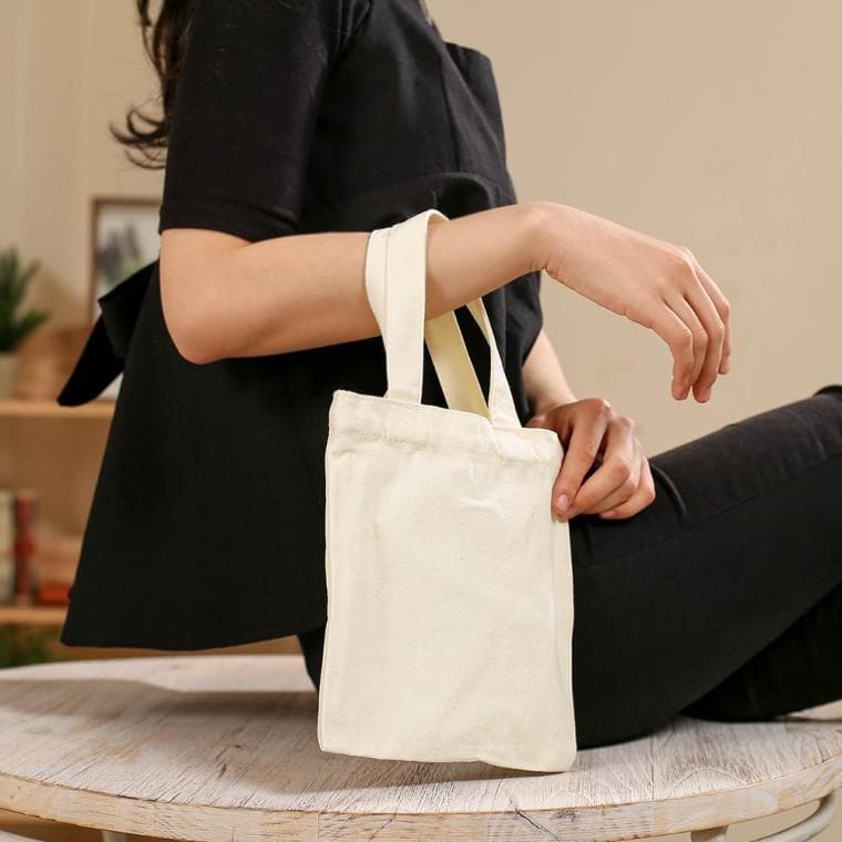 나만의 무지 에코백 캔버스백 2p(20x22cm) (베이지)