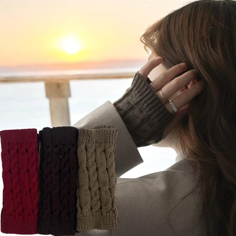 니트 핸드워머 베르 꽈배기 숏 니트워머 6color 손워머