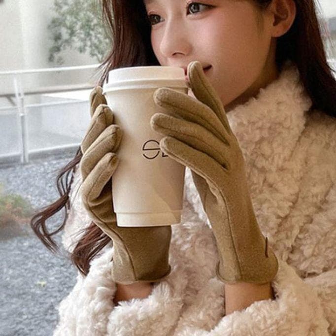 핑거오픈 여성 장갑 벨벳 겨울 방한 보온 정장 장갑