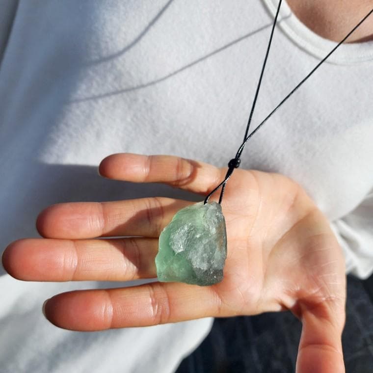 천연 원석 녹색 팬던트 목걸이