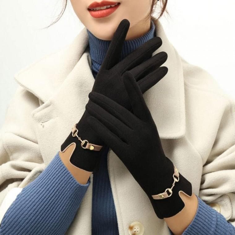 벨벳 소재 부드럽고 고급스러운 디자인 체인장식 장갑