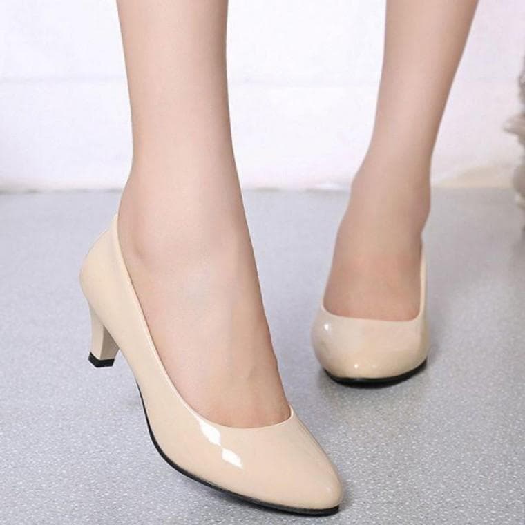 여성 에나멜 무광 유광 면접 정장 룩 구두 펌프스 힐