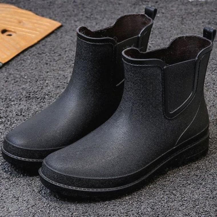 남성 남자 방수 숏 레인 부츠 캐주얼 장마 장화