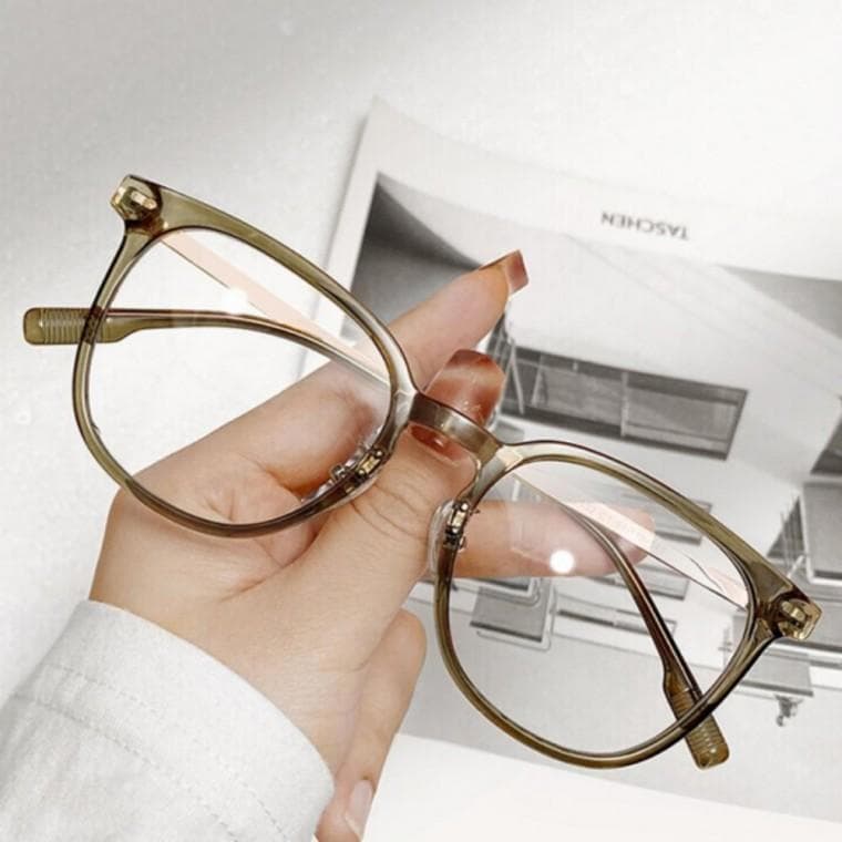 투명테 안경 안경테 블루 라이트차 단안경 뿔테 무도수 금테