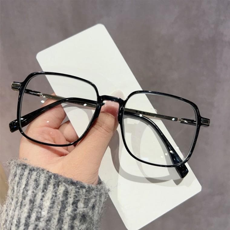 사각 뿔테 안경 투명 알 큰 긱시크 글라스