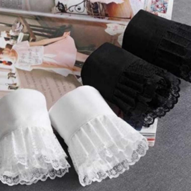 손목 레이스 페이크 커프스 레이어드 소매 장식 팔부분만