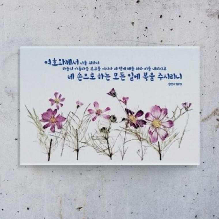 UV잉크 벽걸이형 압화말씀액자6 모든일에 복을 주시니