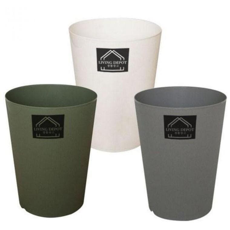 줄무늬 휴지통 오픈 10L 쓰레기통