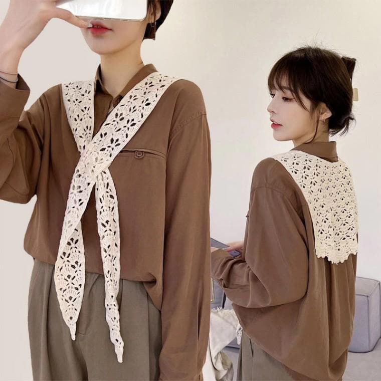 플라워 펀칭니트 3컬러 뷰티 꽈배기 케이프 타입 숄