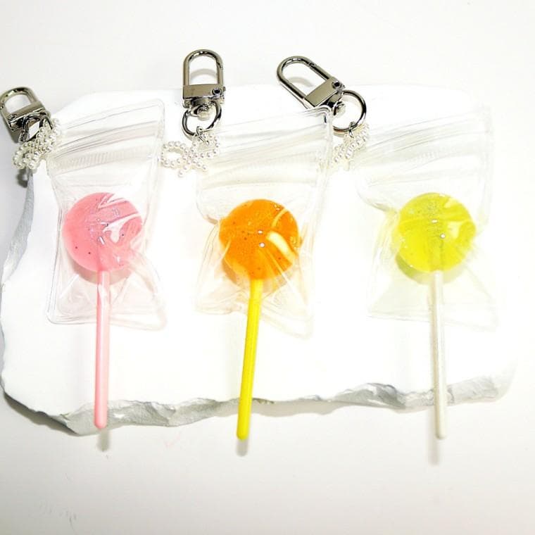 포켓 롤리팝 키링 키홀더 립밤키링 가방키링 에어팟키링