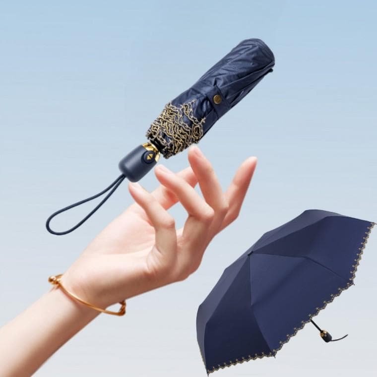 고급형 네이비 자동 양산 양산 여름 예쁜 암막 양우산