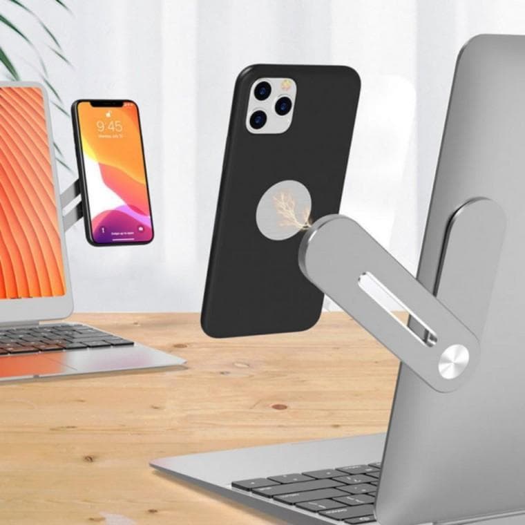 핸드폰 거치대 노트북 설치 마그네틱 휴대용 듀얼