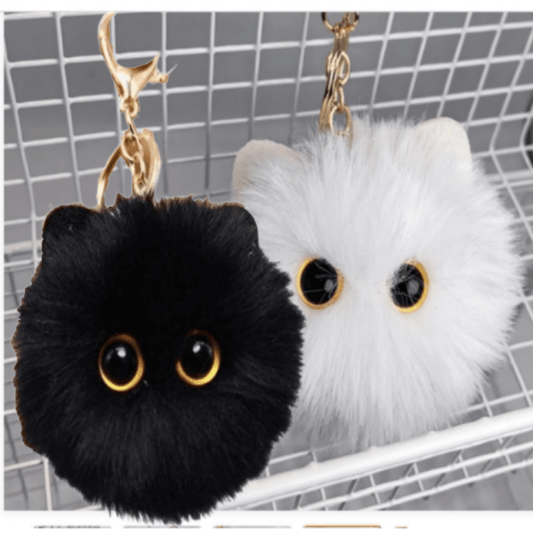고양이얼굴 인형 키링 1+1 세트